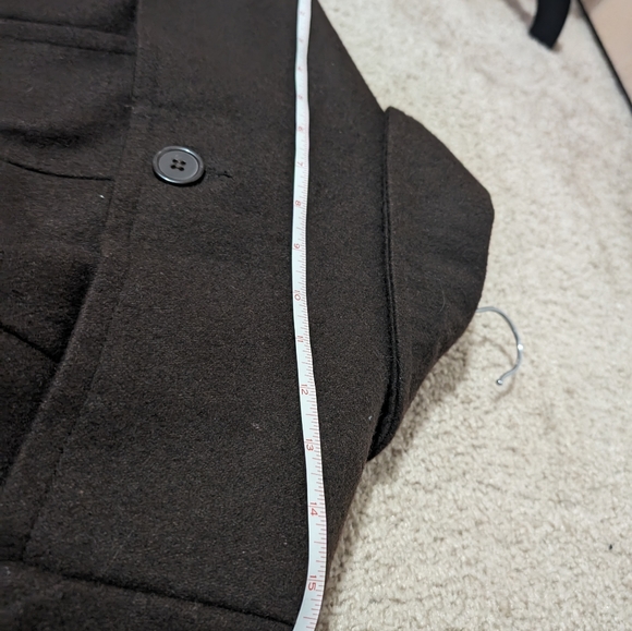 EUC Outer Edge Women's Double Breasted Wool Coat - Chocolate Brown, size S - Picture 7 of 13
